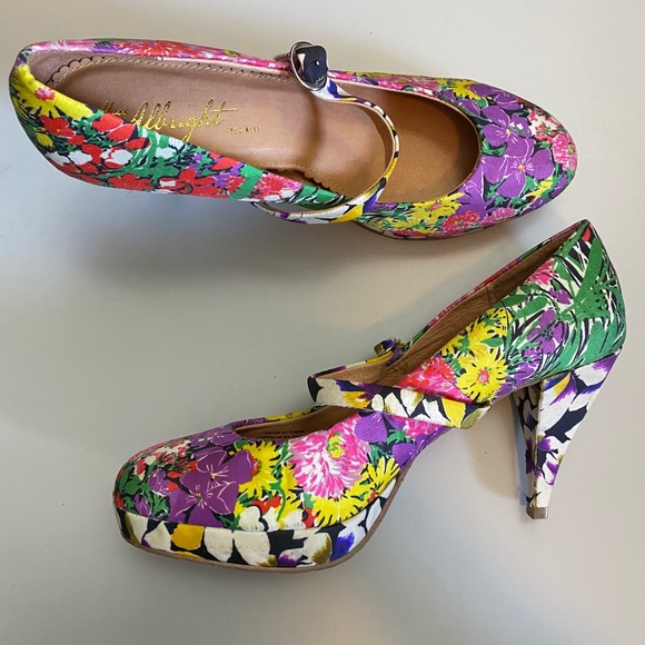 Anthropologie Shoes - Anthro NWOT Miss Albright Floral Mary Jane Pumps